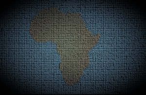 Africa stone map