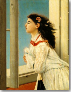 Άβλιχος Γεώργιος-Κοπέλα στο Παράθυρο, 1877