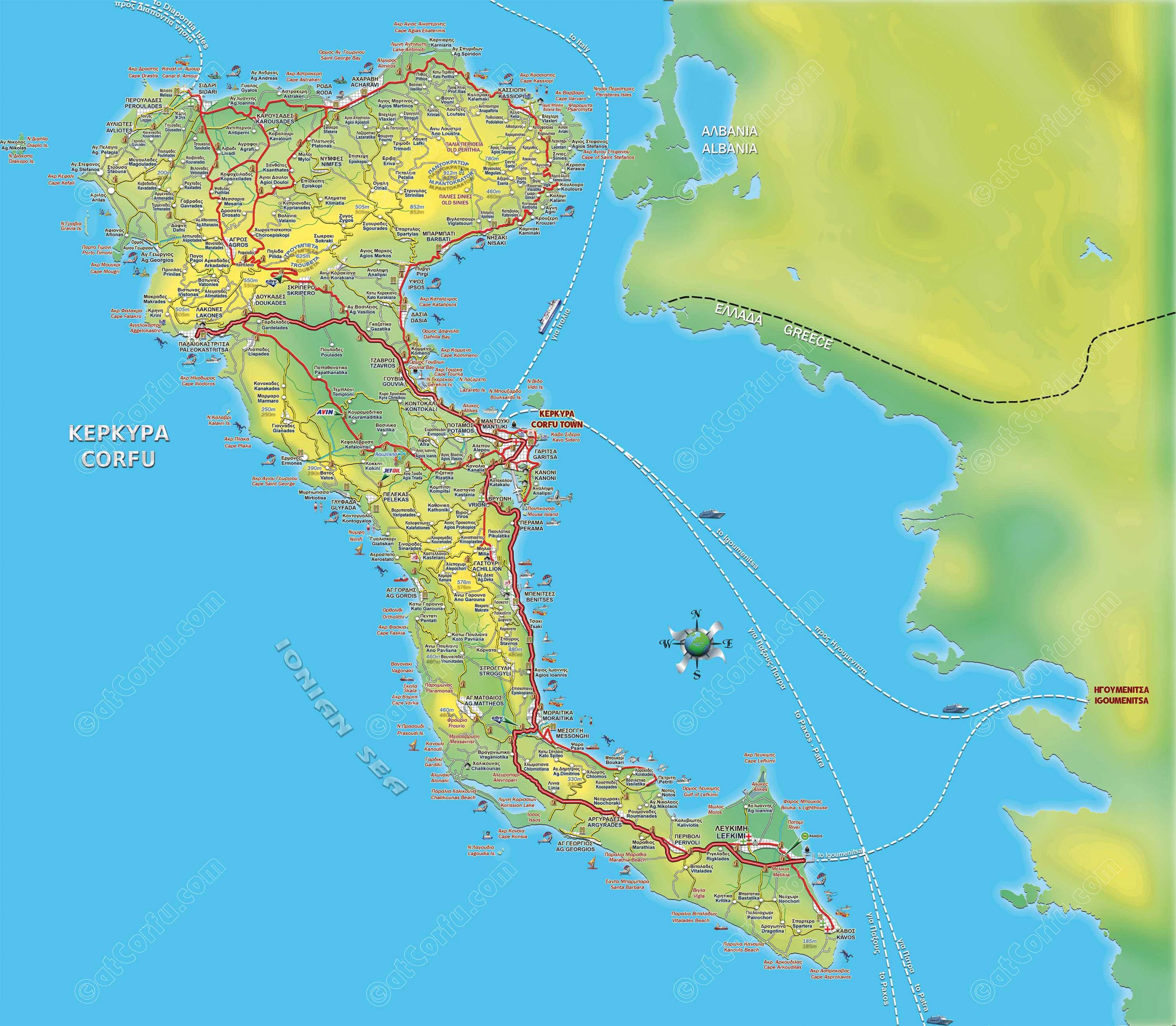 Corfu Map Scaled 