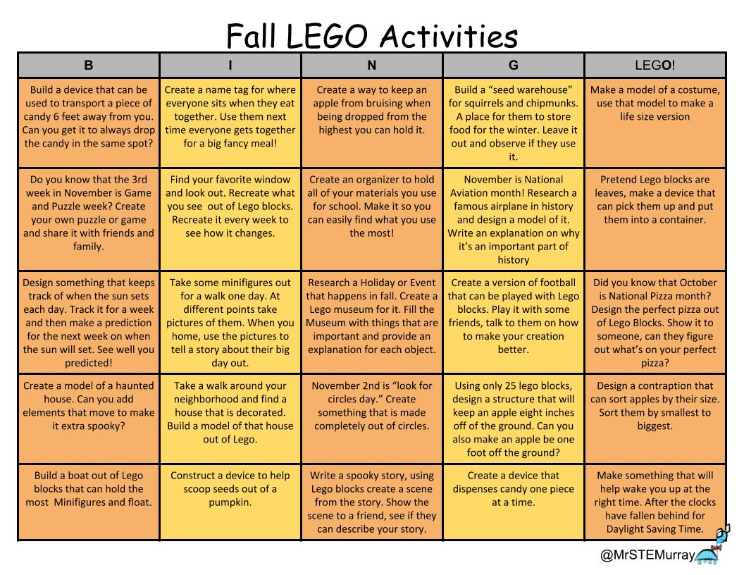 Fall Lego Activities