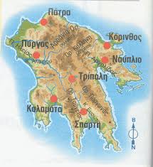 χάρτης Πελοποννήσου